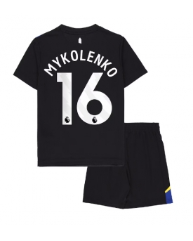 Billige Fotballdrakt Everton Vitaliy Mykolenko #16 Replika Tredjedraktsett Barn 2025-26 Kortermet (med bukser)